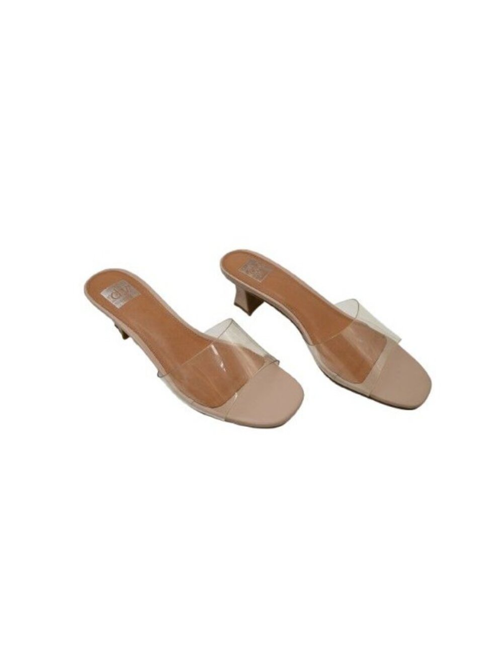 NWD DV Dolce Vita Brendah Slide Dress Sandals Kitten Low Heel Clear Size 9.5